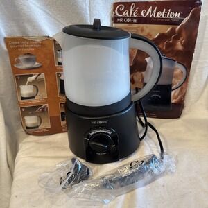 Mr. Coffee Café Motion Hot Beverage & Cocoa Maker Model HCLF Black NEW OPEN BOX